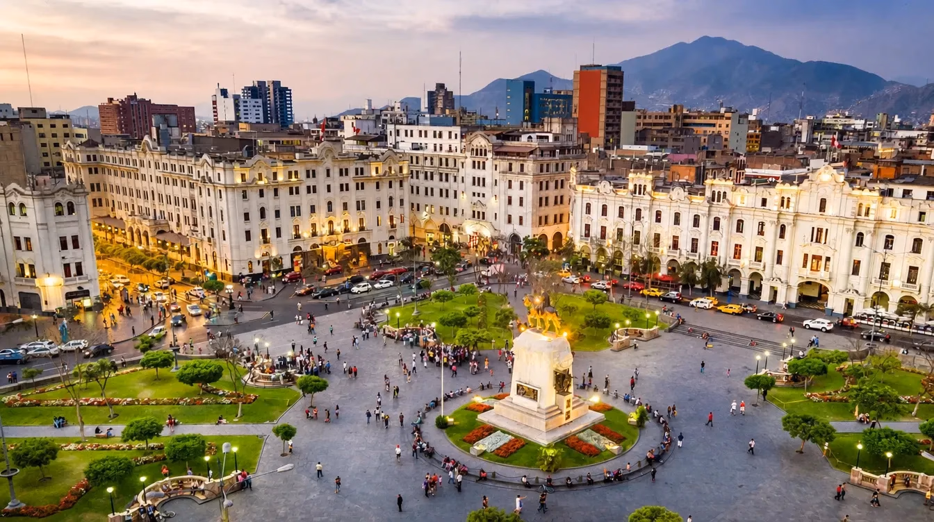 Plaza céntrica de una ciudad