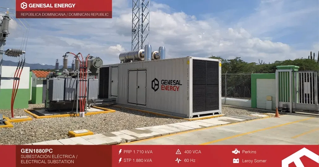 Grupo electrógeno para parque eólico de República Dominicana