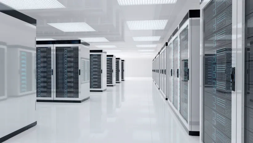 centro de datos moderno y minimalista