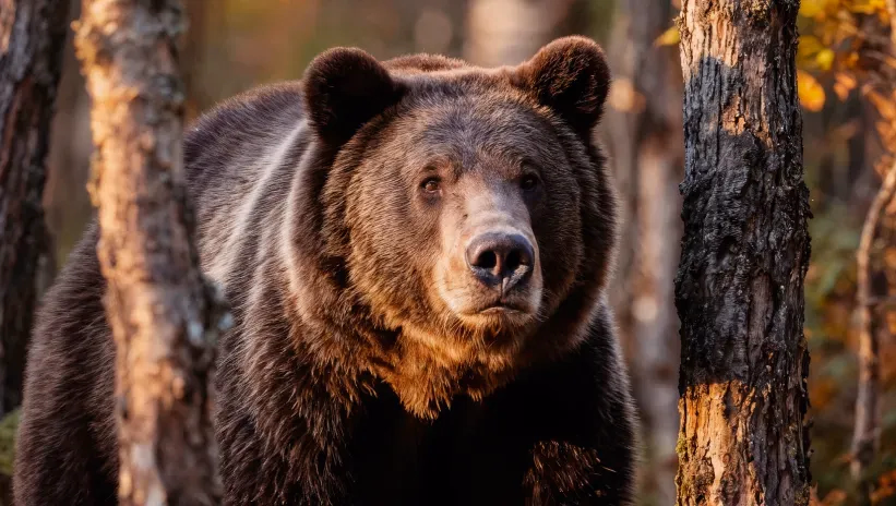 oso pardo en el bosque