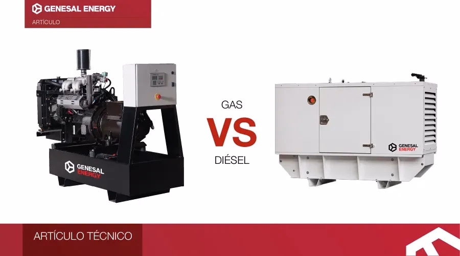 Grupos electrógenos gas vs diésel