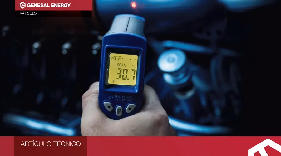 Medición de temperatura y pérdida de potencia de un generador